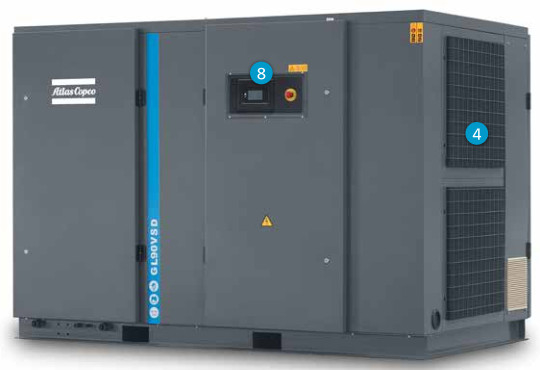精進的なオイル注入回転螺旋式空気圧縮機 GL90VSD を使って効率を高めましょう