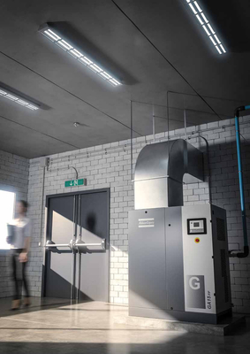 コンパクトアトラススクリューエアコンプレッサー Gシリーズ 15-26kw アトラスローータリーオイル 7.4-12.8bar 工作圧注入