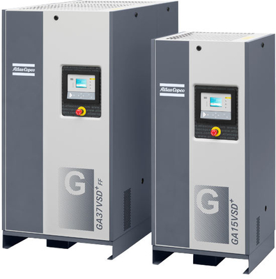 70kW アトラス GA 75+VSD アトラス スクロールエアコンプレッサー 周波数変換